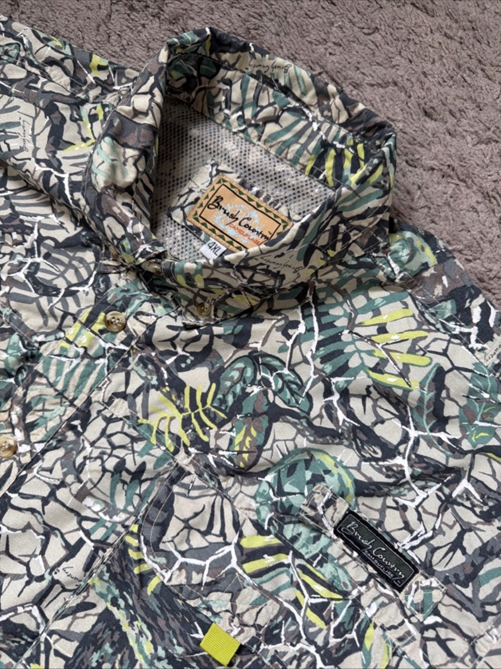 Brush Country Camouflage Shirt 4X Hunting Camo Outdoor Gorpcore Utility